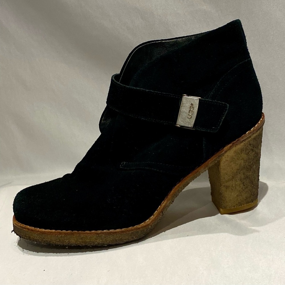 UGG Brienne Black Suede Winter Ankle Boots, size 11